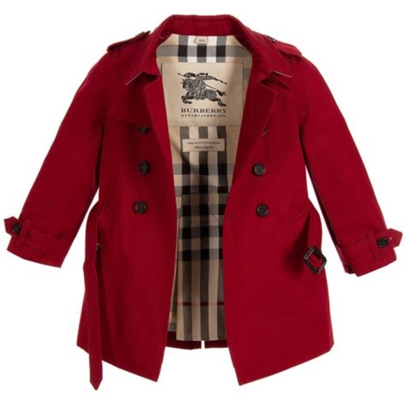 Burberry Red Mini Wiltshire Trenchcoat size 2 - Picture 5 of 16
